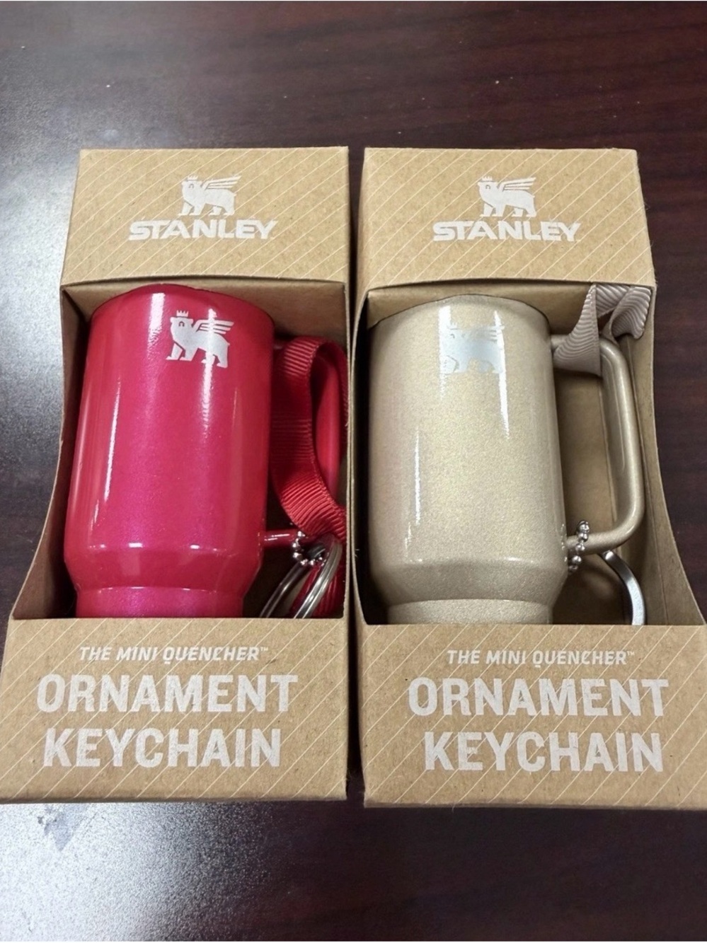 Stanley Mini Quencher Ornament Keychain - Honey Talks & Red Delicious